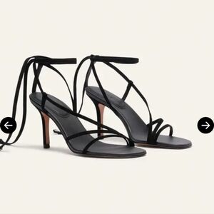 Ba&sh Black Leather Sandals Ceryll